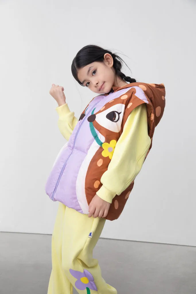 Poco Blush Hanging Flowers Deer Down Jacket