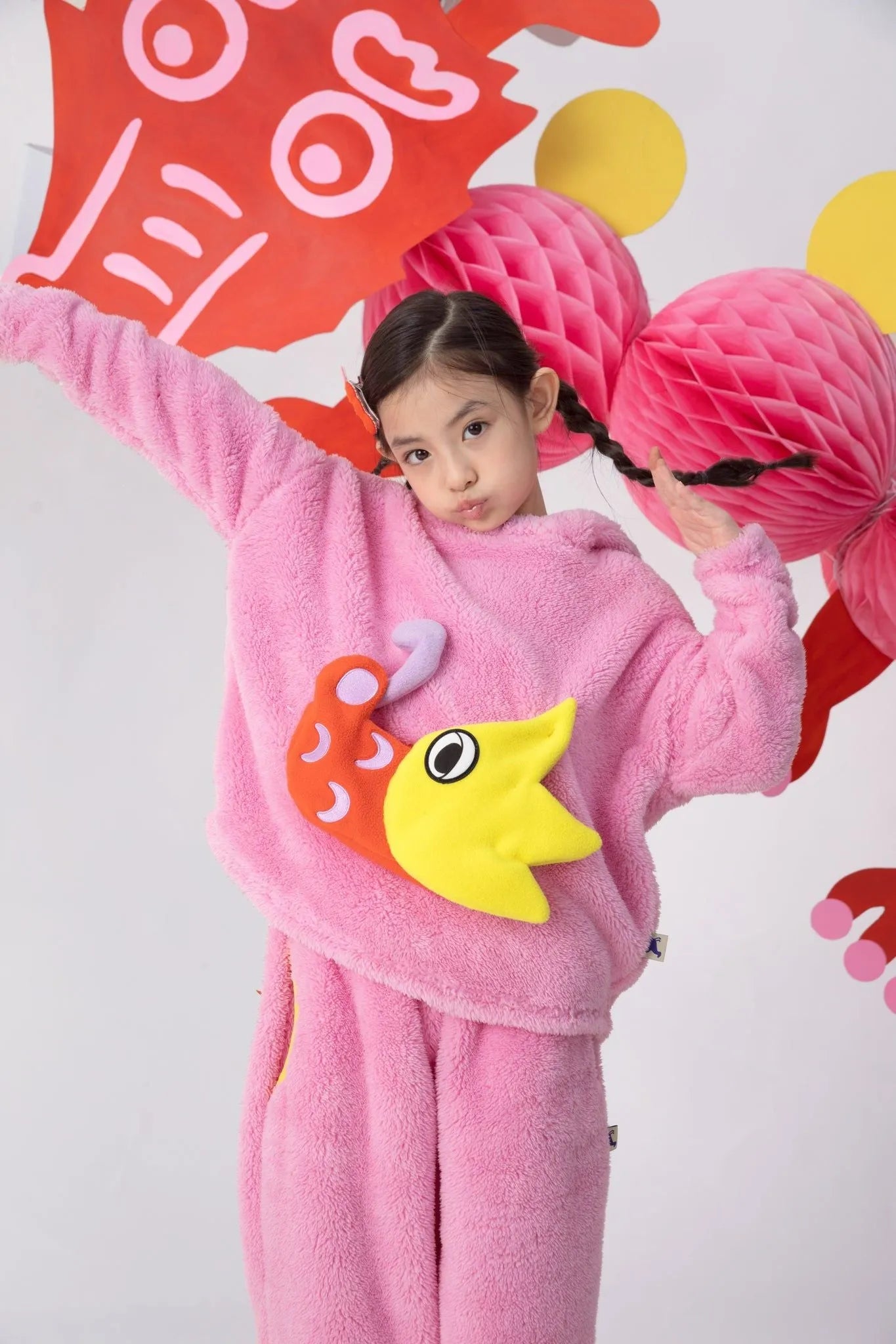 Poco Blush Spring Dragon Plush Sweatshirt