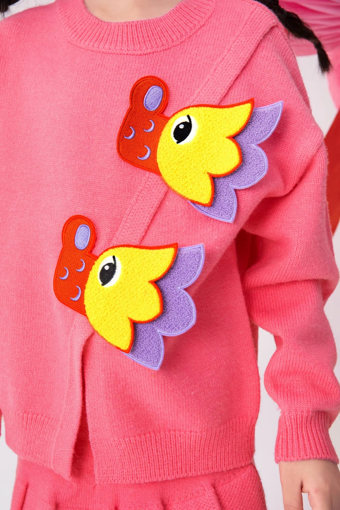 Poco Blush Dragon Patch Knit Sweater