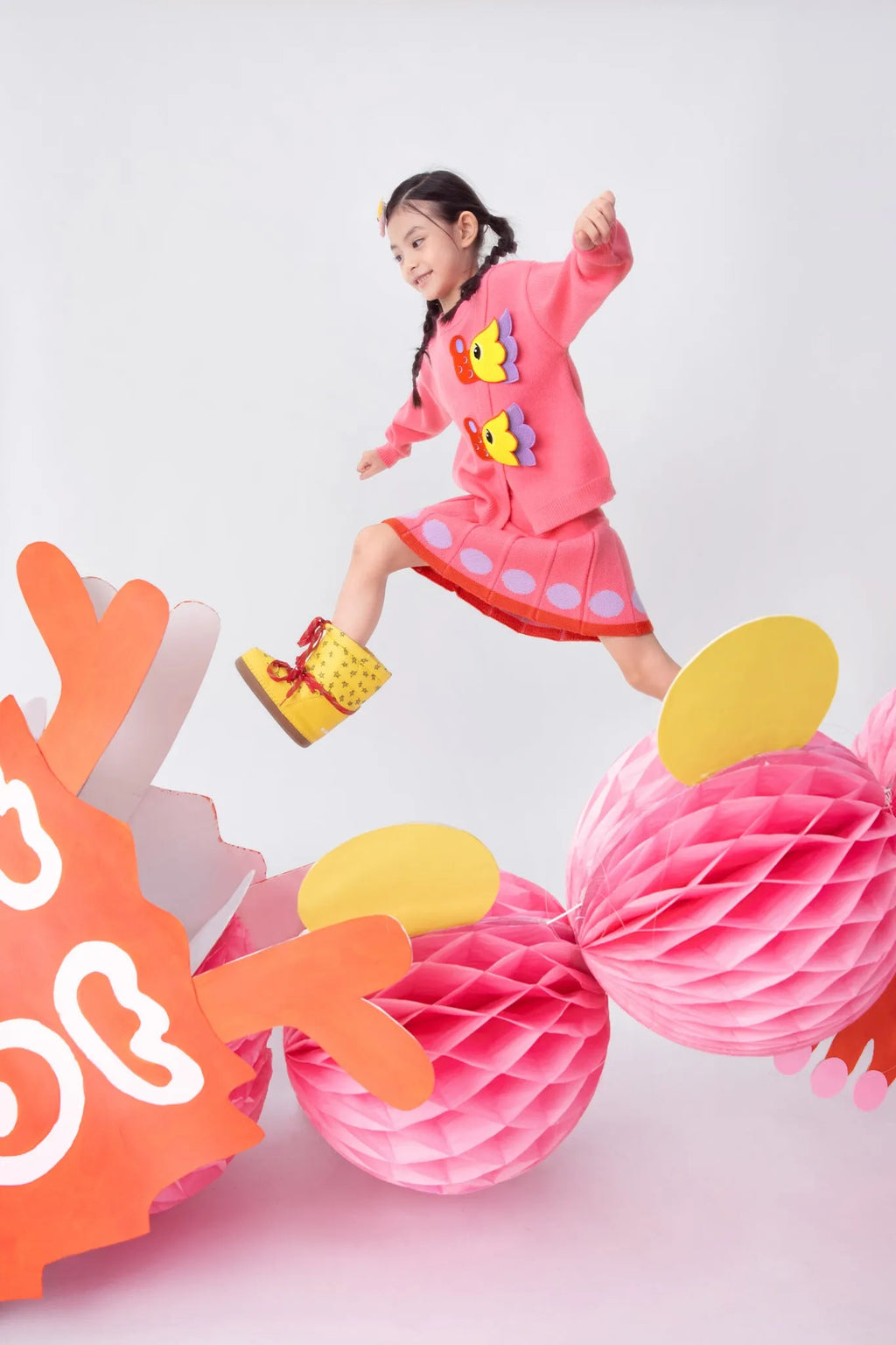 Poco Blush Dragon Patch Knit Sweater