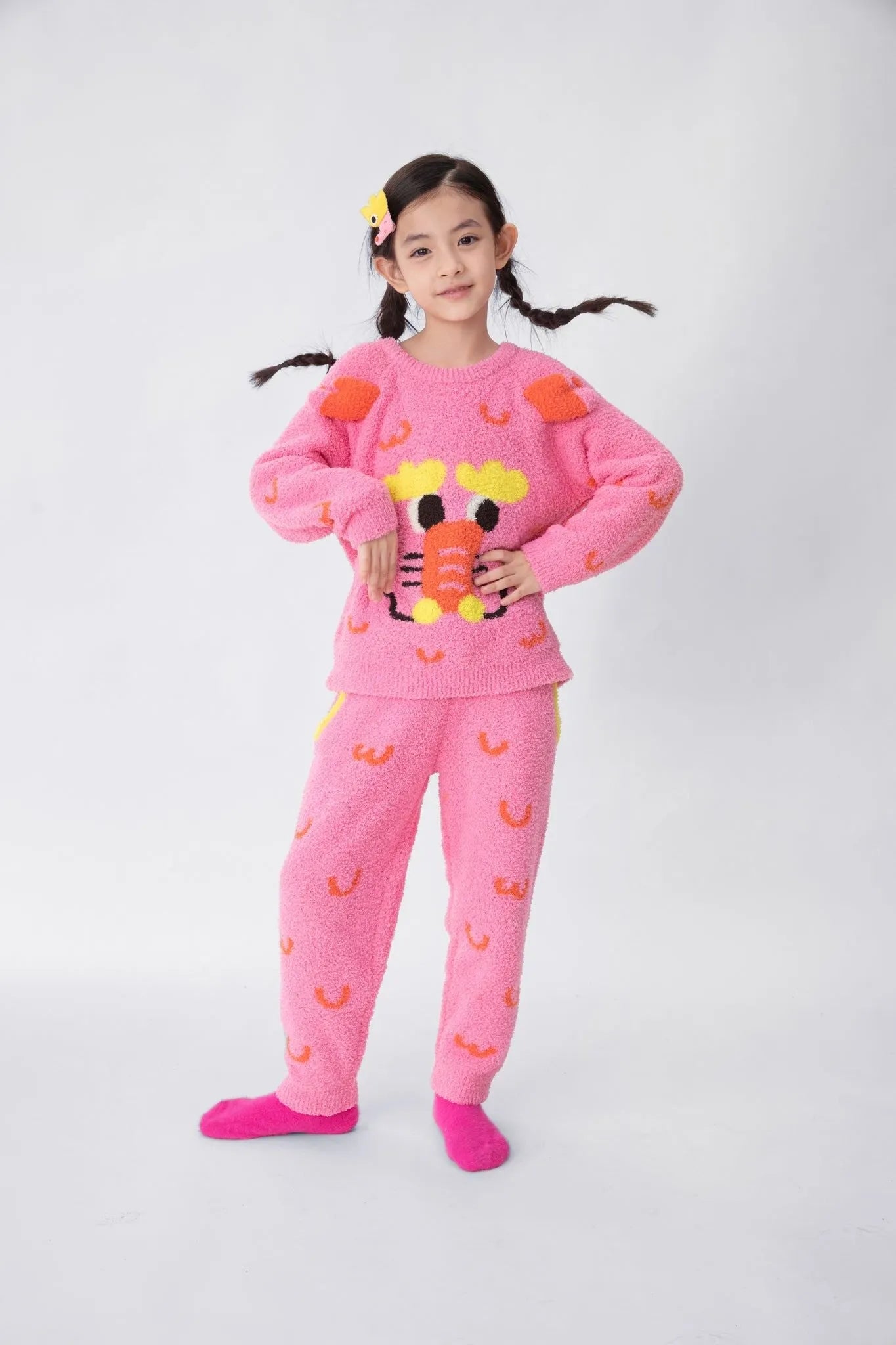 Poco Blush Spring Dragon Knit Loungewear Set