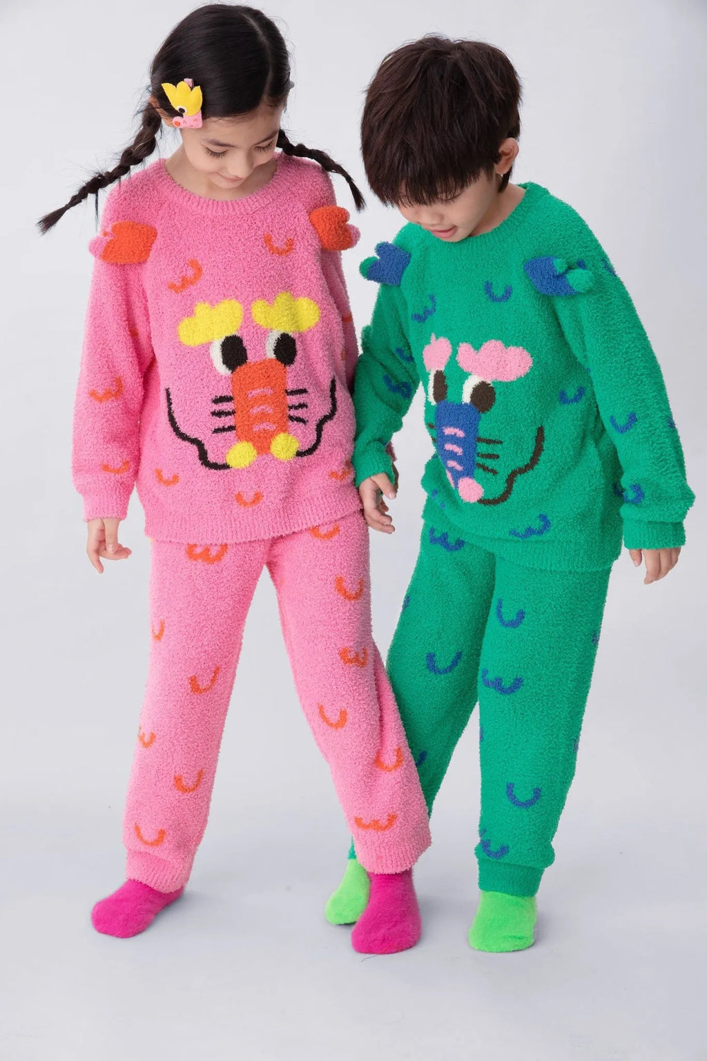 Poco Blush Spring Dragon Knit Loungewear Set