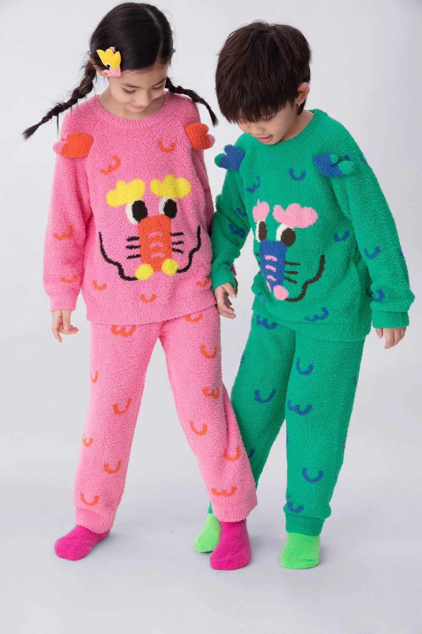 Poco Blush Spring Dragon Knit Loungewear Set