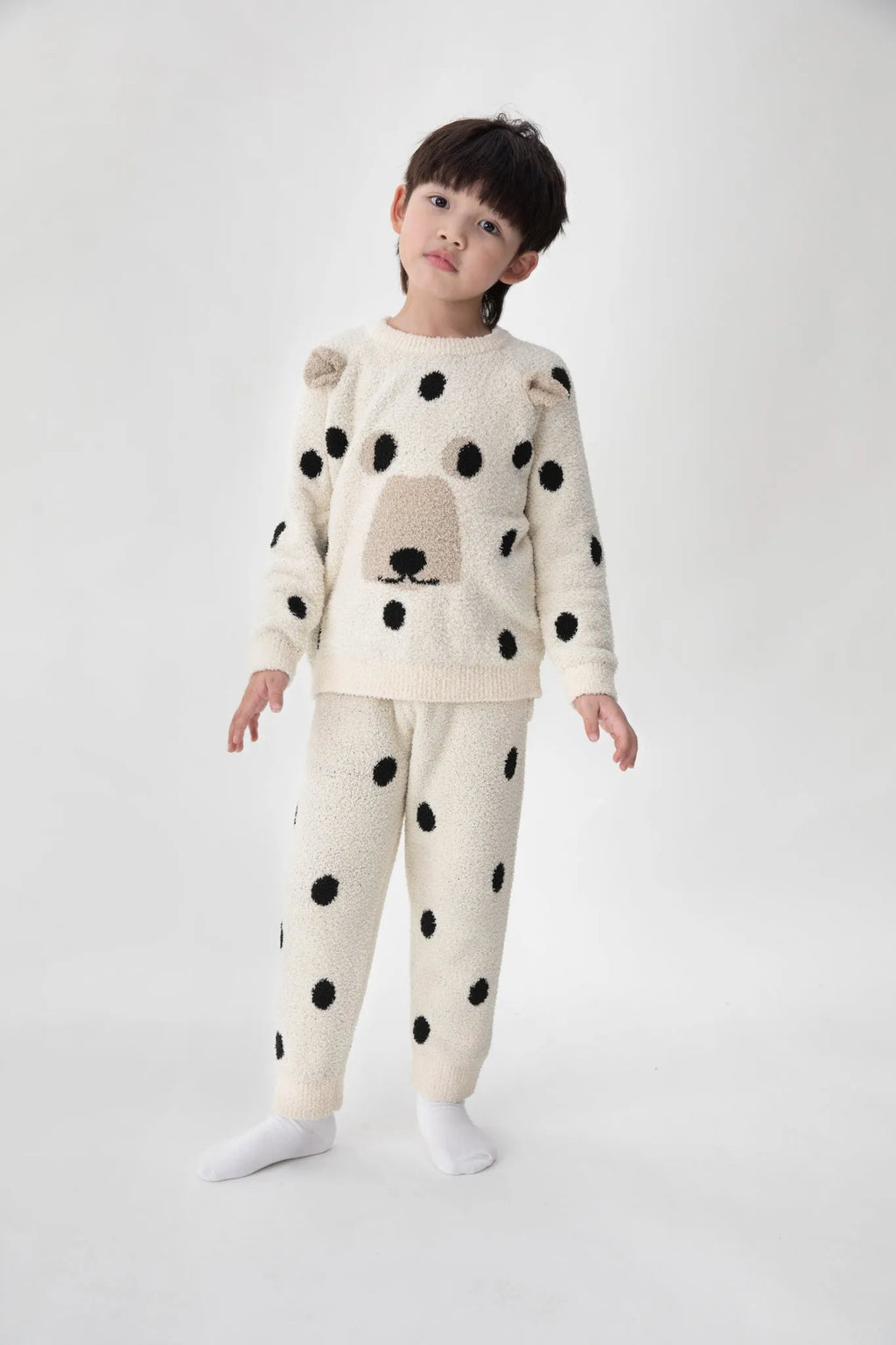 Poco Blush Polar Bear Plush Fleece Loungewear Set