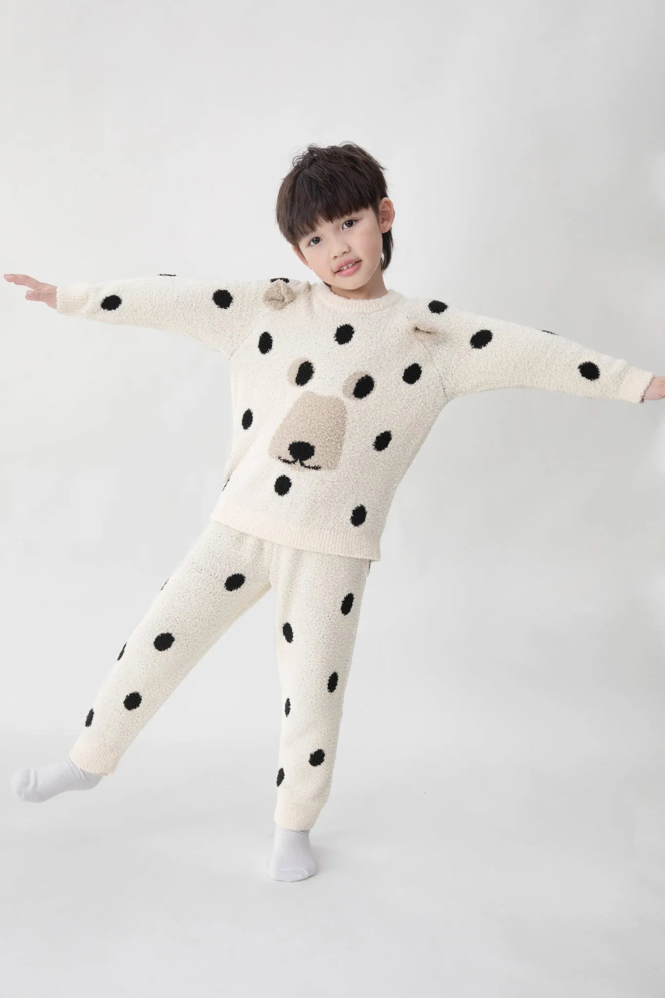 Poco Blush Polar Bear Plush Fleece Loungewear Set