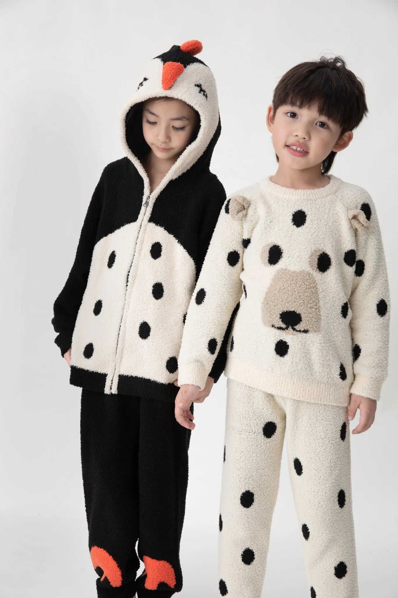 Poco Blush Penguin Plush Fleece Loungewear Set