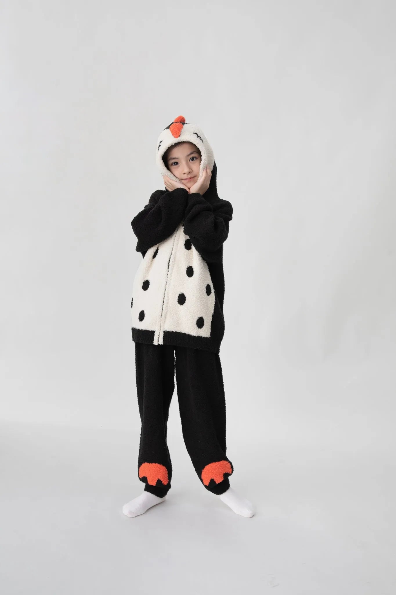 Poco Blush Penguin Plush Fleece Loungewear Set