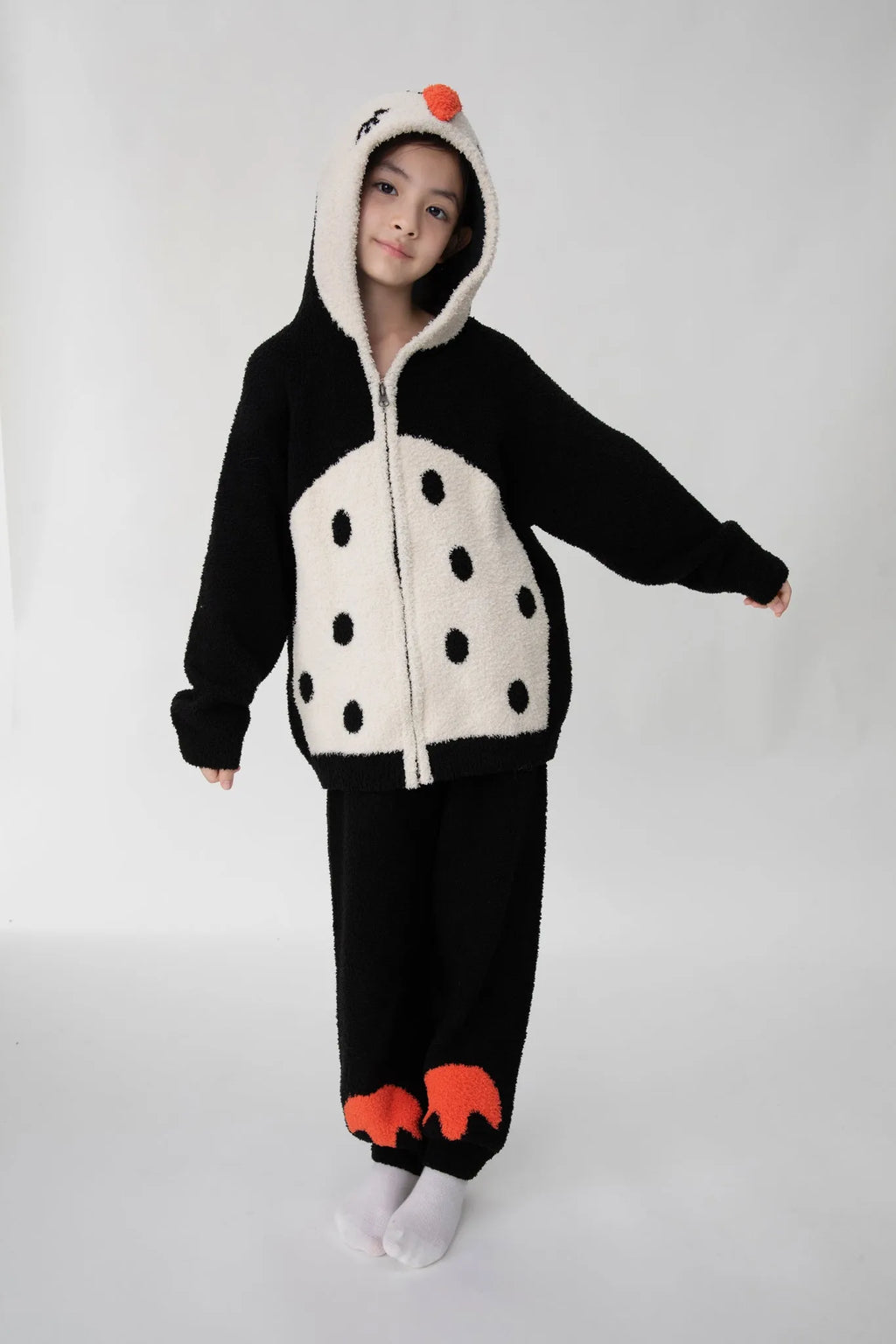 Poco Blush Penguin Plush Fleece Loungewear Set