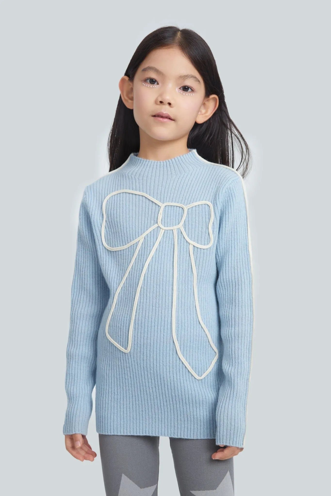 Poco Blush Wool Bow Knit Base Layer Top
