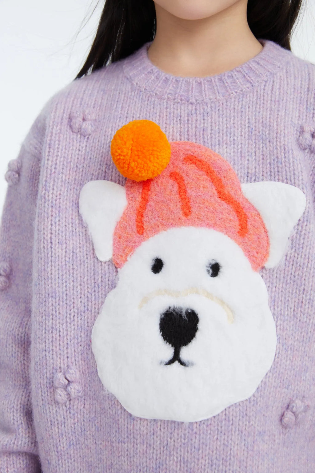 Poco Blush Puppy Knit Tulle Sweater Skirt Set