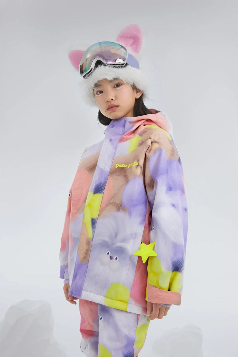 Fuzzy Friend Insulated Ski Jacket by Poco Blush, image 3