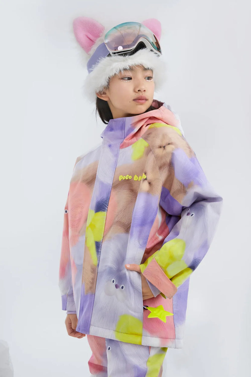 Fuzzy Friend Insulated Ski Jacket by Poco Blush, image 2