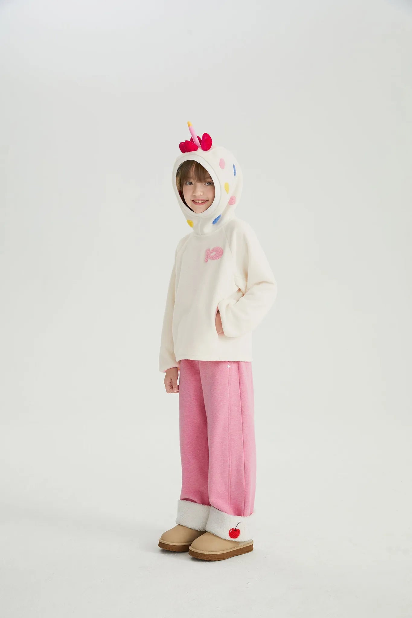 Poco Blush Cherry & Cream Fleece Joggers