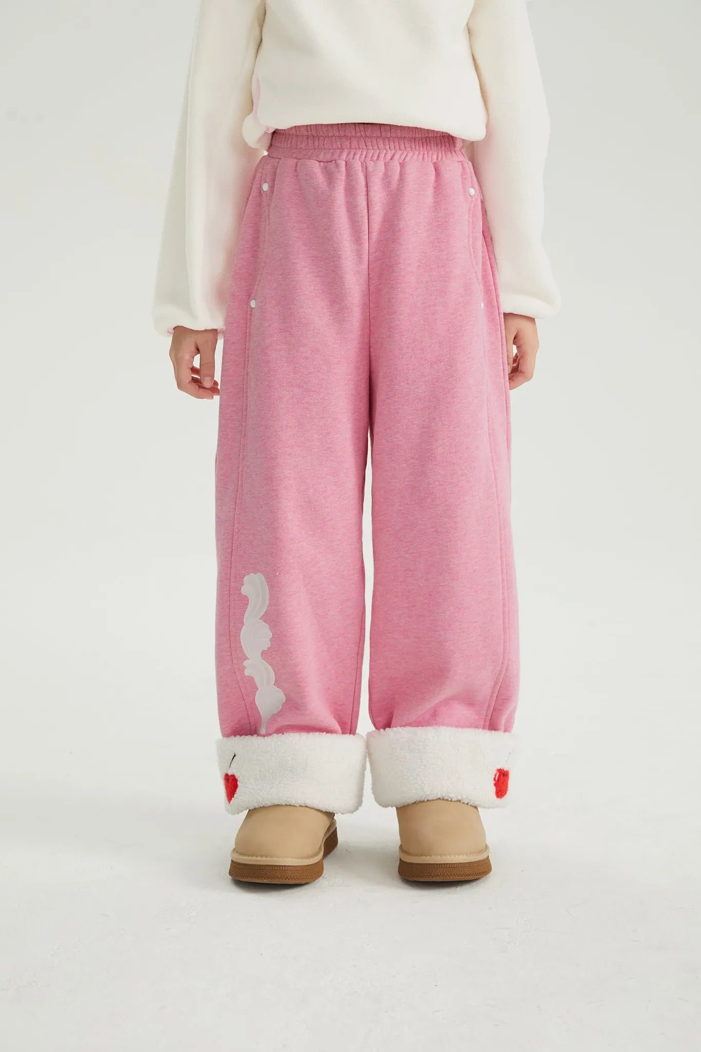 Poco Blush Cherry & Cream Fleece Joggers