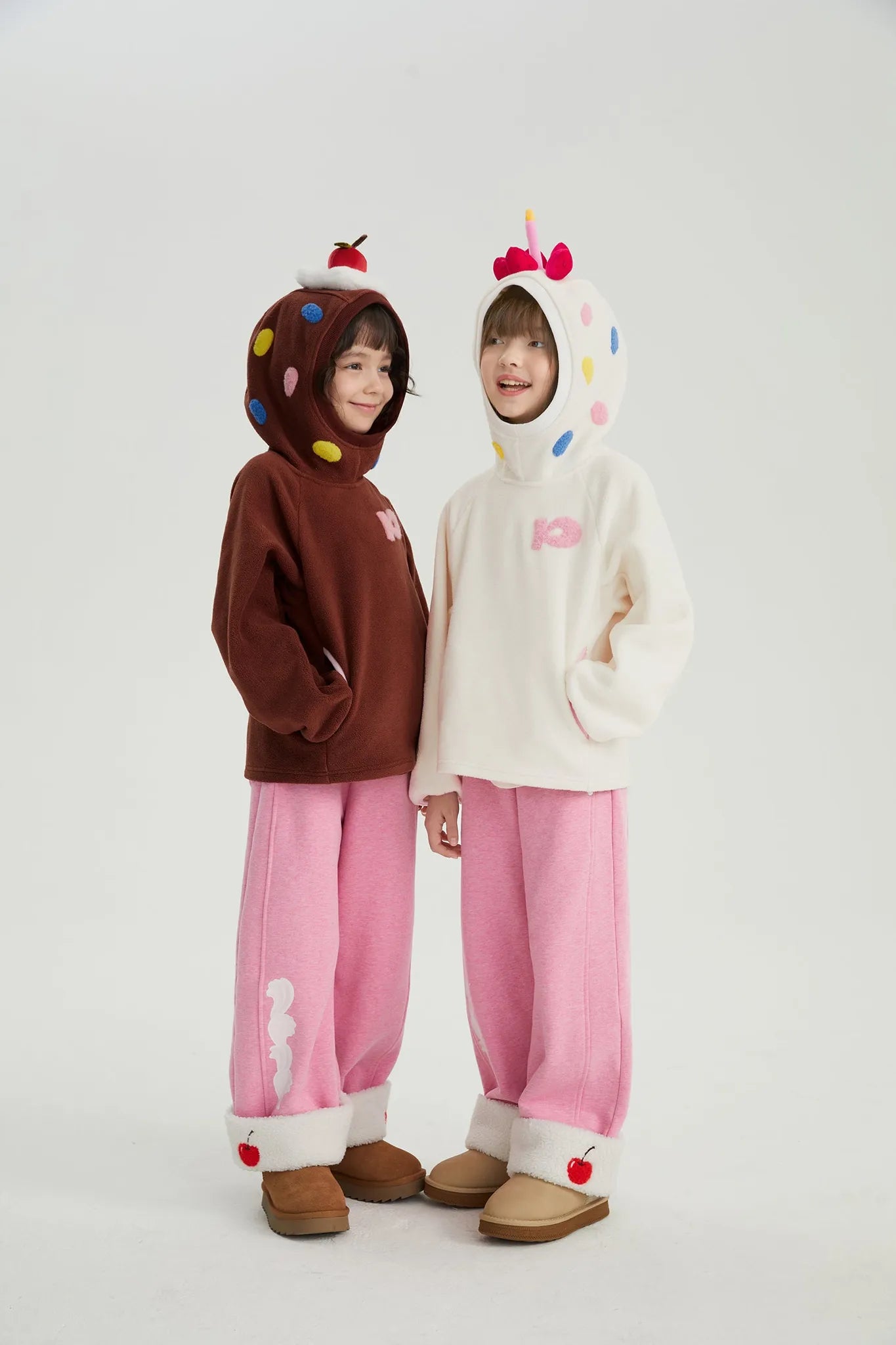 Poco Blush Cherry & Cream Fleece Joggers