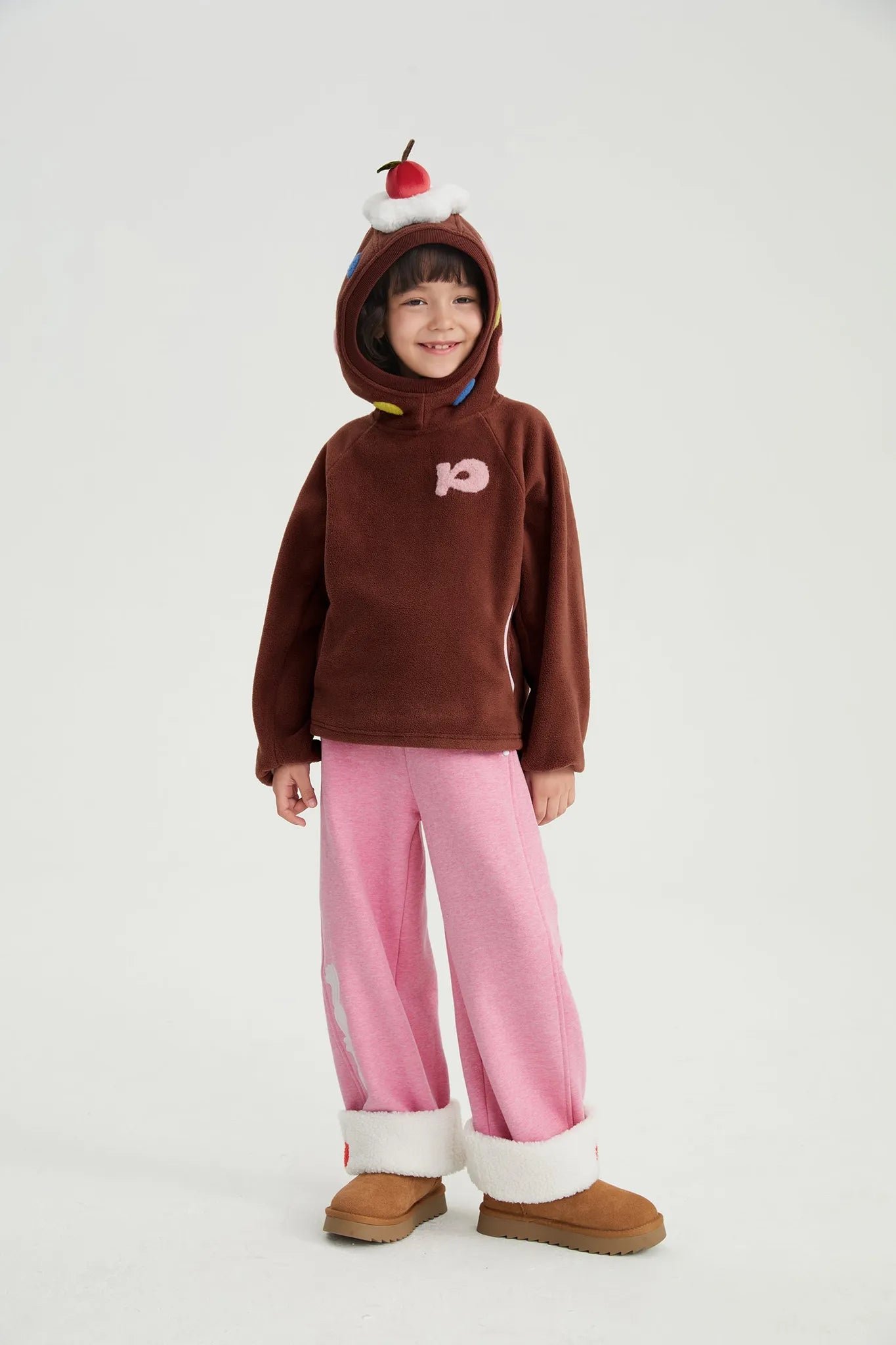 Poco Blush Cherry & Cream Fleece Joggers