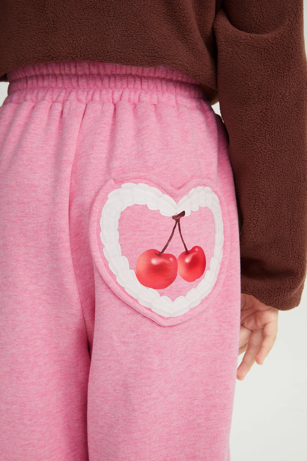 Poco Blush Cherry & Cream Fleece Joggers
