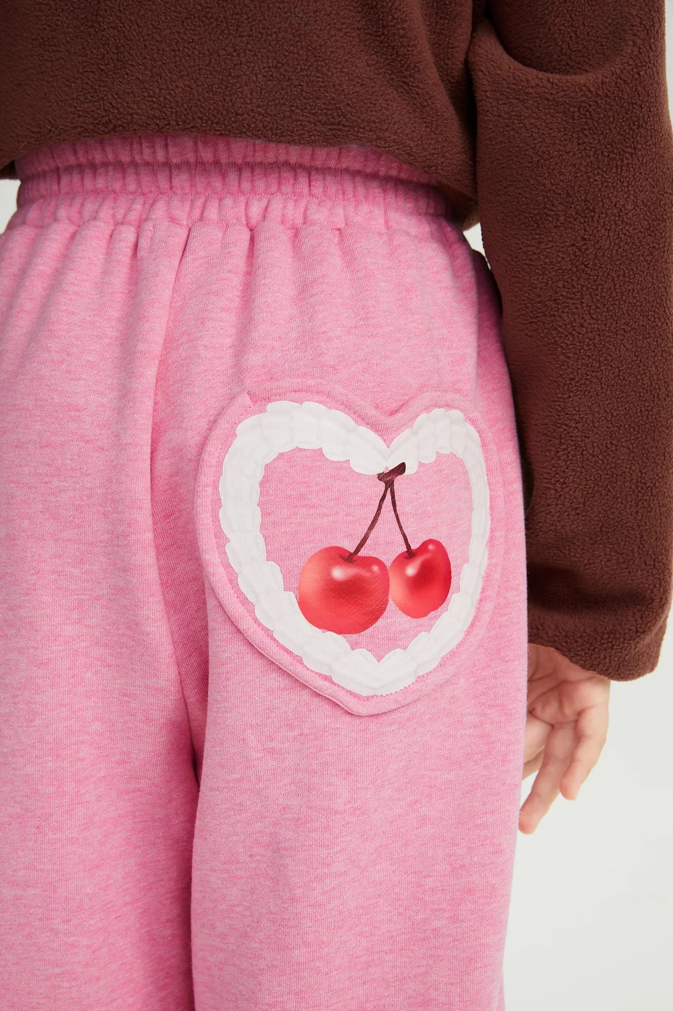 Poco Blush Cherry & Cream Fleece Joggers