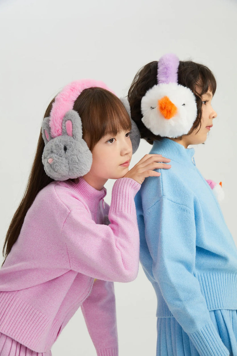 Bunny & Snowman Cozy Earmuffs by Poco Blush, image 8