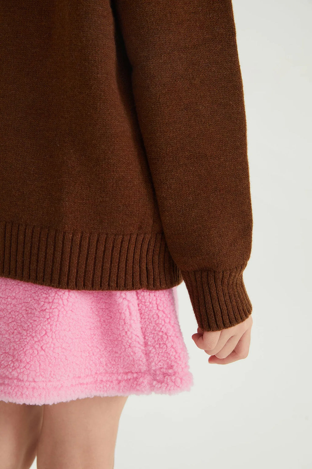 Poco Blush Hand-in-Hand Friends Jacquard Sweater