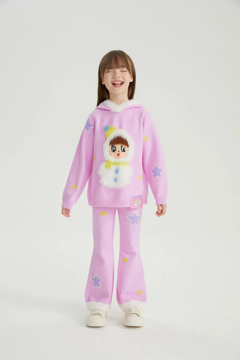 Snowman Wobbler Bouclé Knit Sweater by Poco Blush, image 7