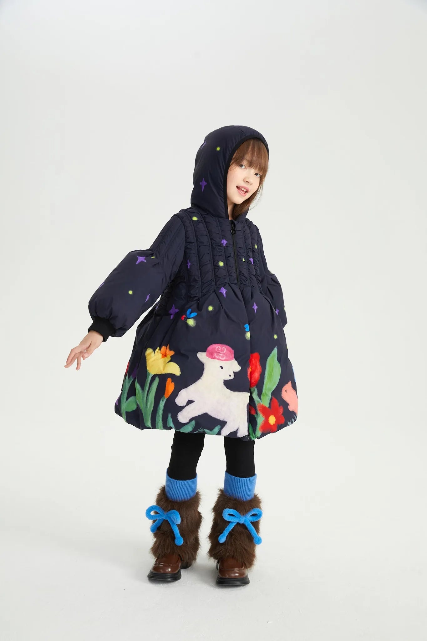 Poco Blush Altay Night Sky Girls Goose Down Coat