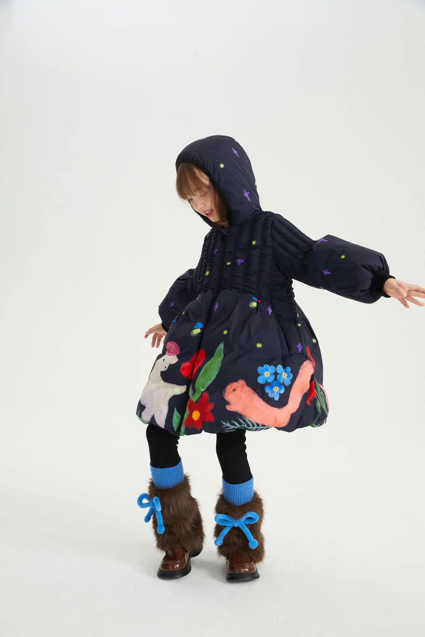 Altay Night Sky Girls Goose Down Coat by Poco Blush, image 5