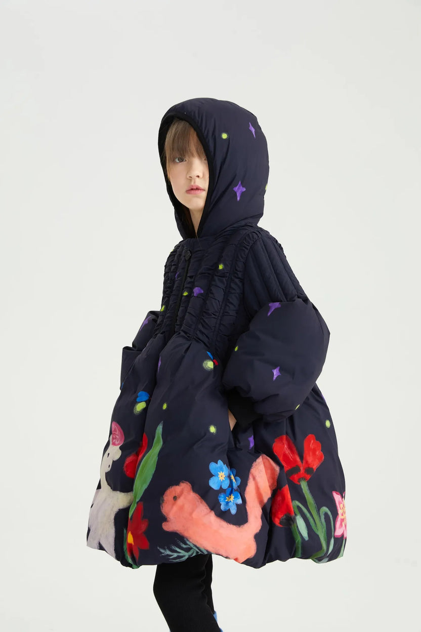 Altay Night Sky Girls Goose Down Coat by Poco Blush, image 7
