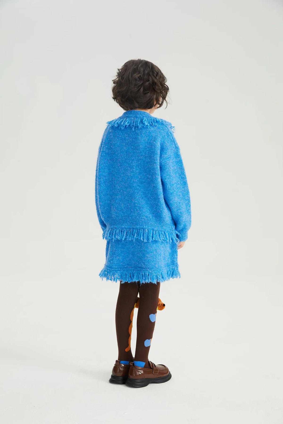 Poco Blush Twisted Bread Dog Alpaca-Feel Knit Skirt
