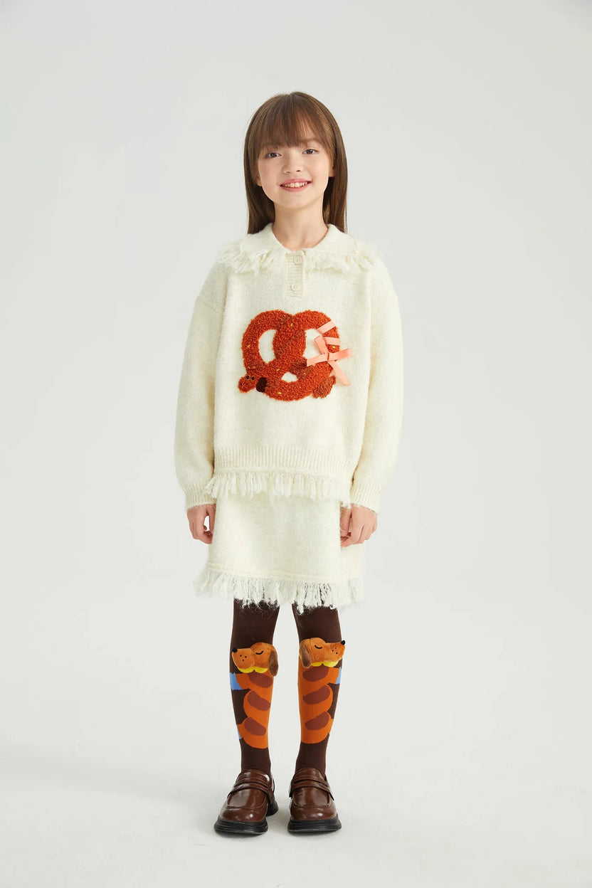 Twisted Bread Dog Alpaca-Feel Knit Sweater by Poco Blush, image 7