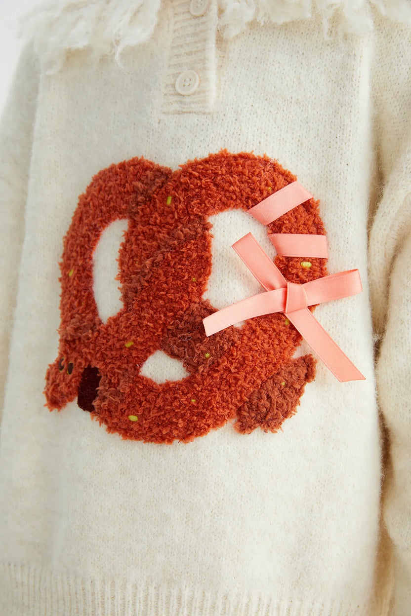 Twisted Bread Dog Alpaca-Feel Knit Sweater by Poco Blush, image 14