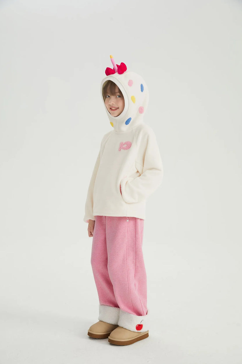 Strawberry & Cherry Cake Fleece Hoodie by Poco Blush, image 5