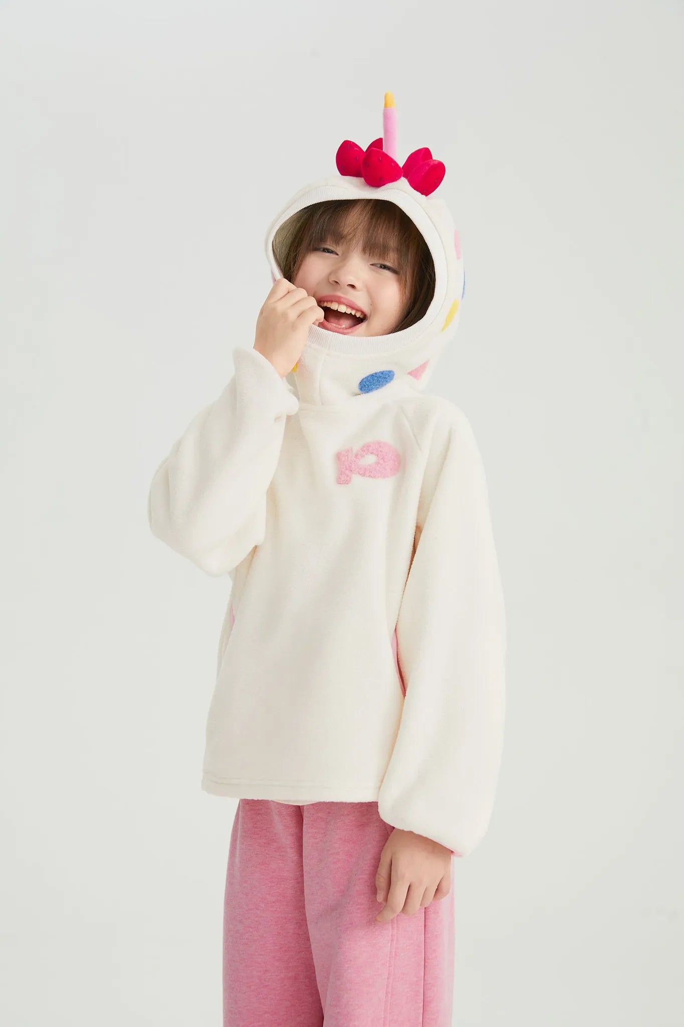 Poco Blush Strawberry & Cherry Cake Fleece Hoodie