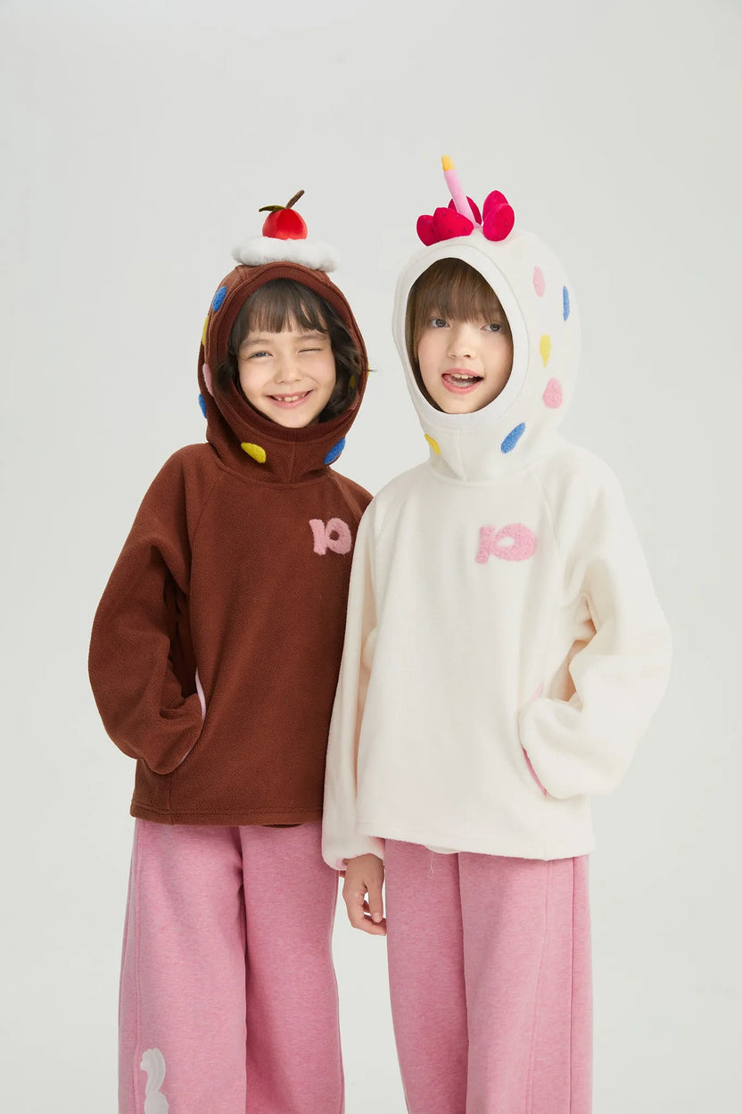 Strawberry & Cherry Cake Fleece Hoodie by Poco Blush, image 11