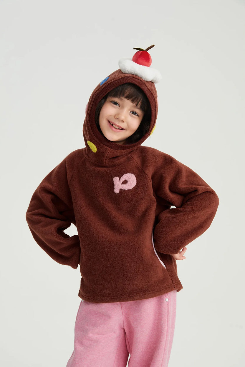Strawberry & Cherry Cake Fleece Hoodie by Poco Blush, image 6
