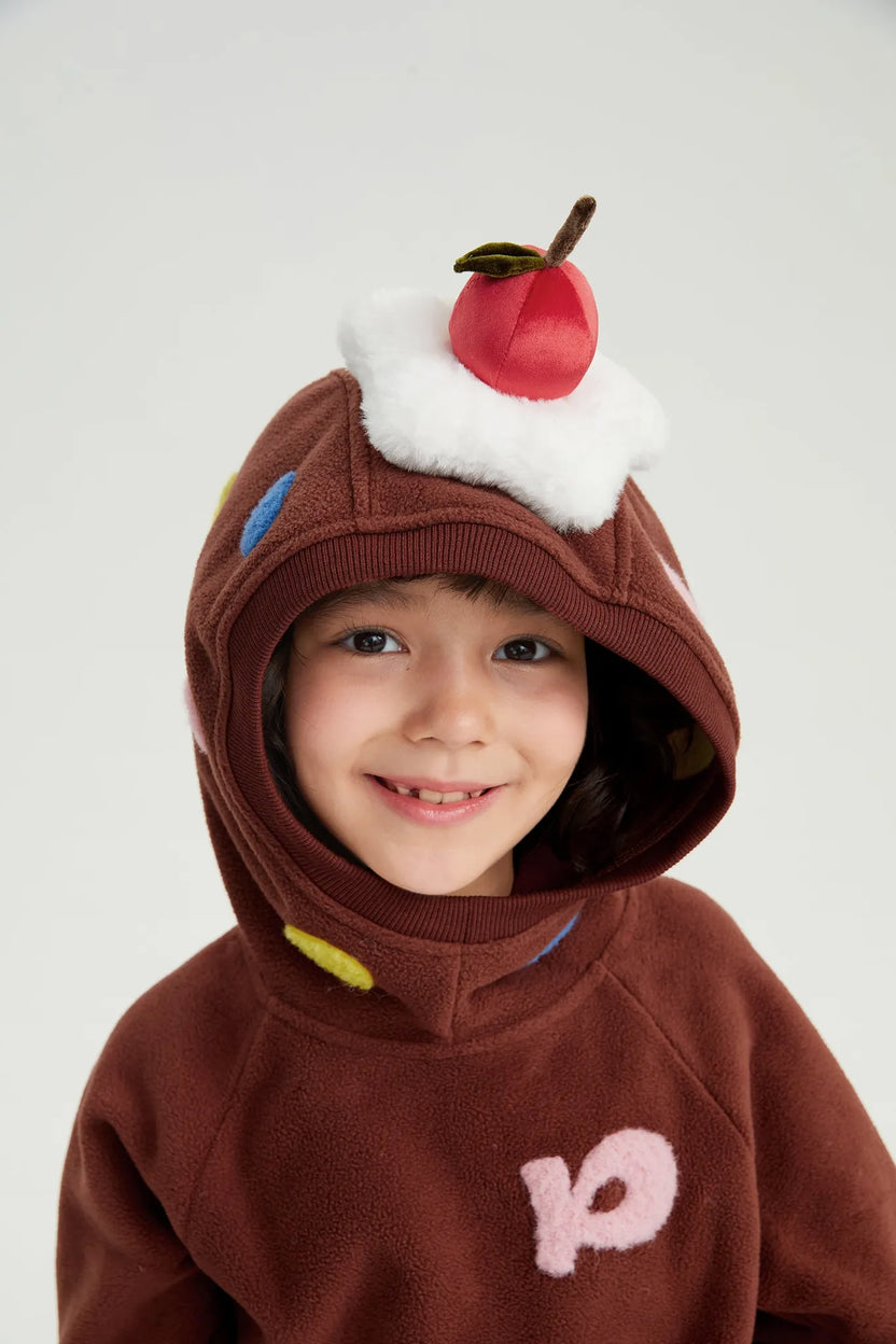 Strawberry & Cherry Cake Fleece Hoodie by Poco Blush, image 8