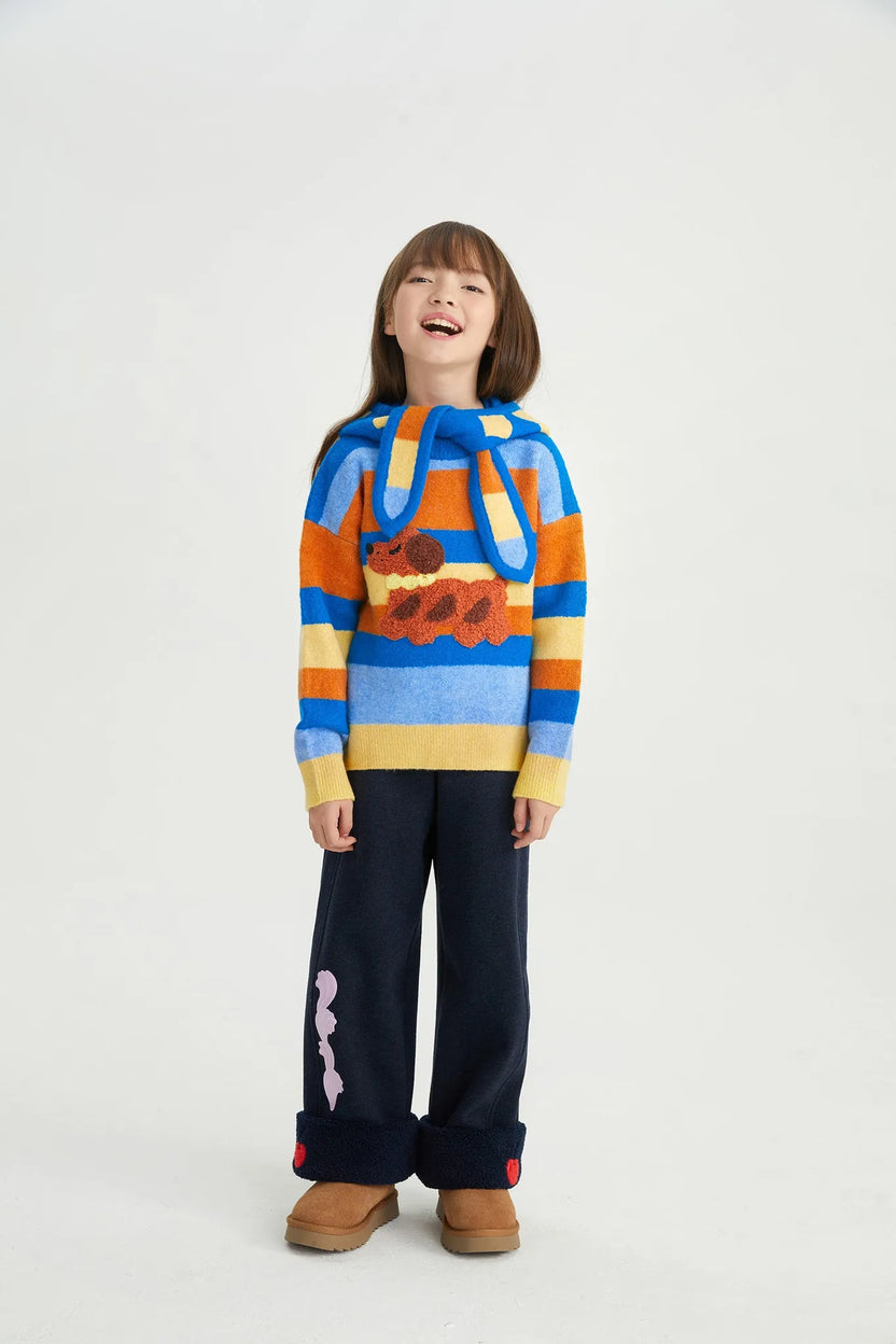 Baguette Dog Stripe Sweater Set with Hat by Poco Blush, image 6
