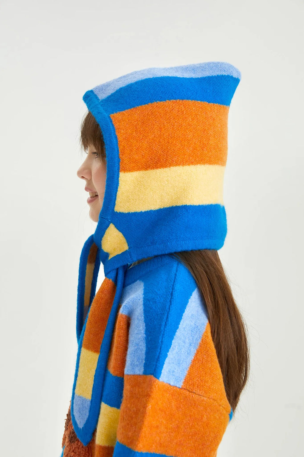 Poco Blush Baguette Dog Stripe Sweater Set with Hat