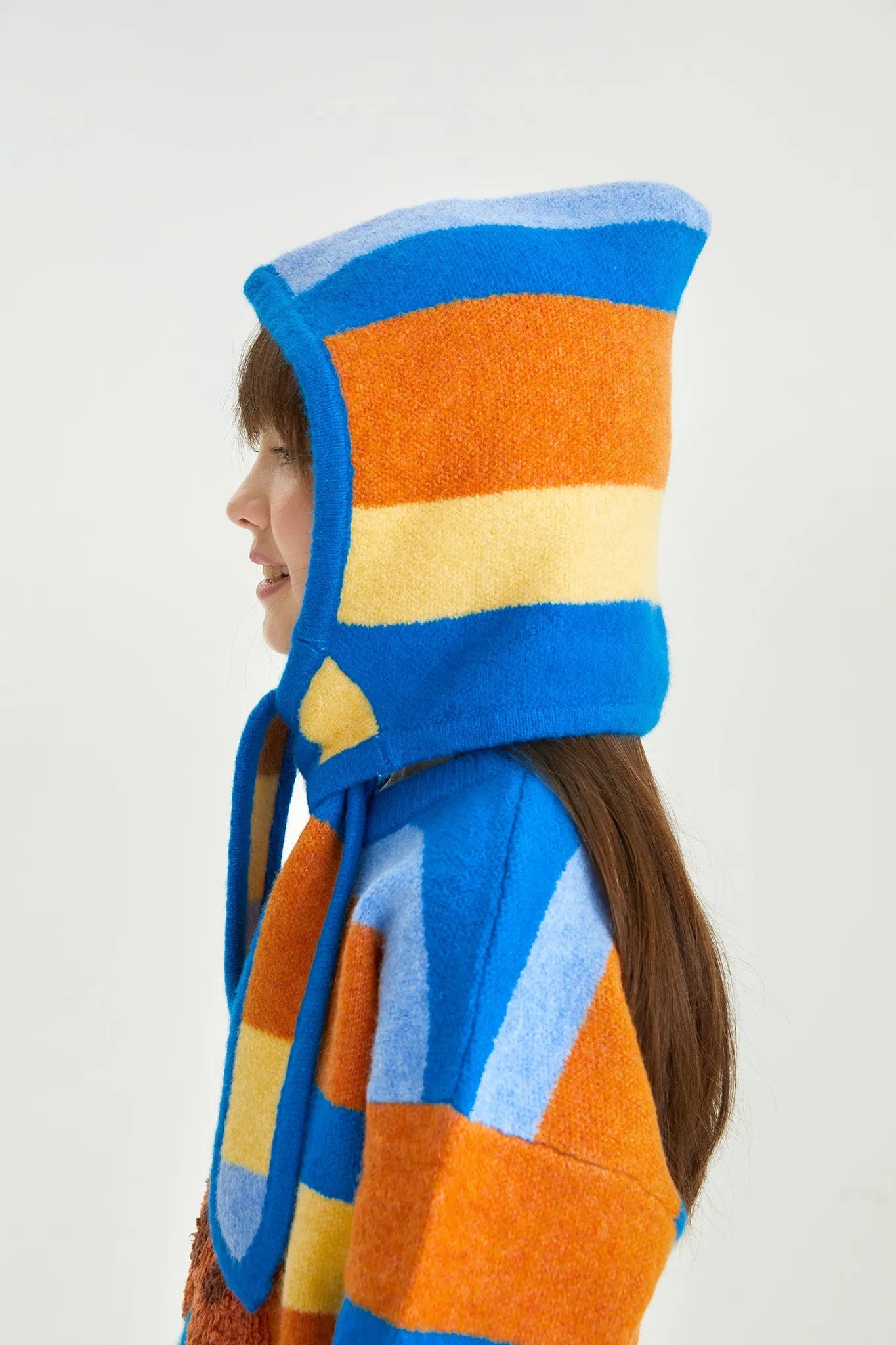 Poco Blush Baguette Dog Stripe Sweater Set with Hat