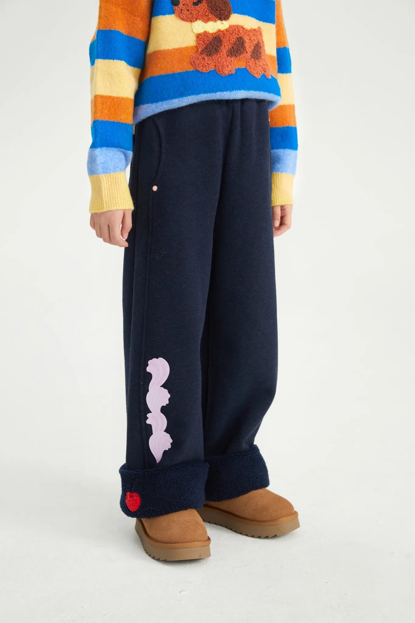 Poco Blush Cherry & Cream Fleece Joggers