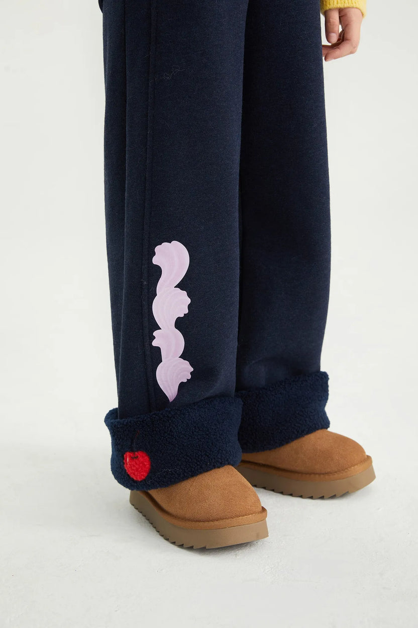Cherry & Cream Fleece Joggers by Poco Blush, image 8