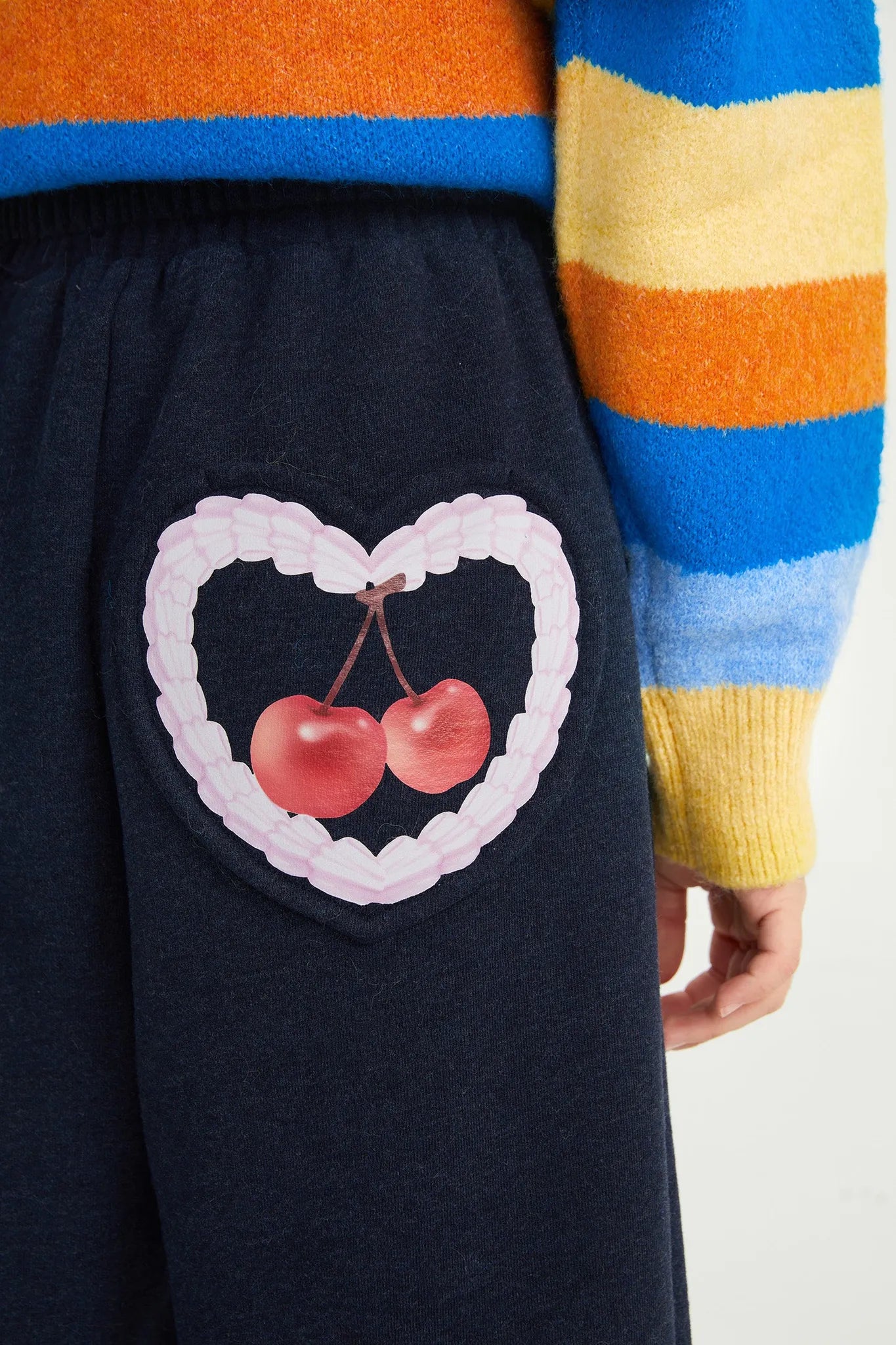 Poco Blush Cherry & Cream Fleece Joggers