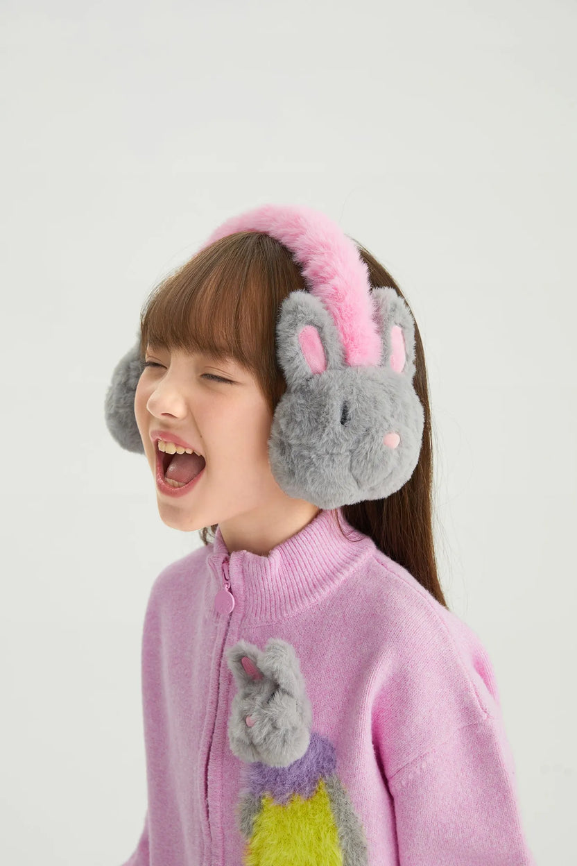 Bunny & Snowman Cozy Earmuffs by Poco Blush, image 3