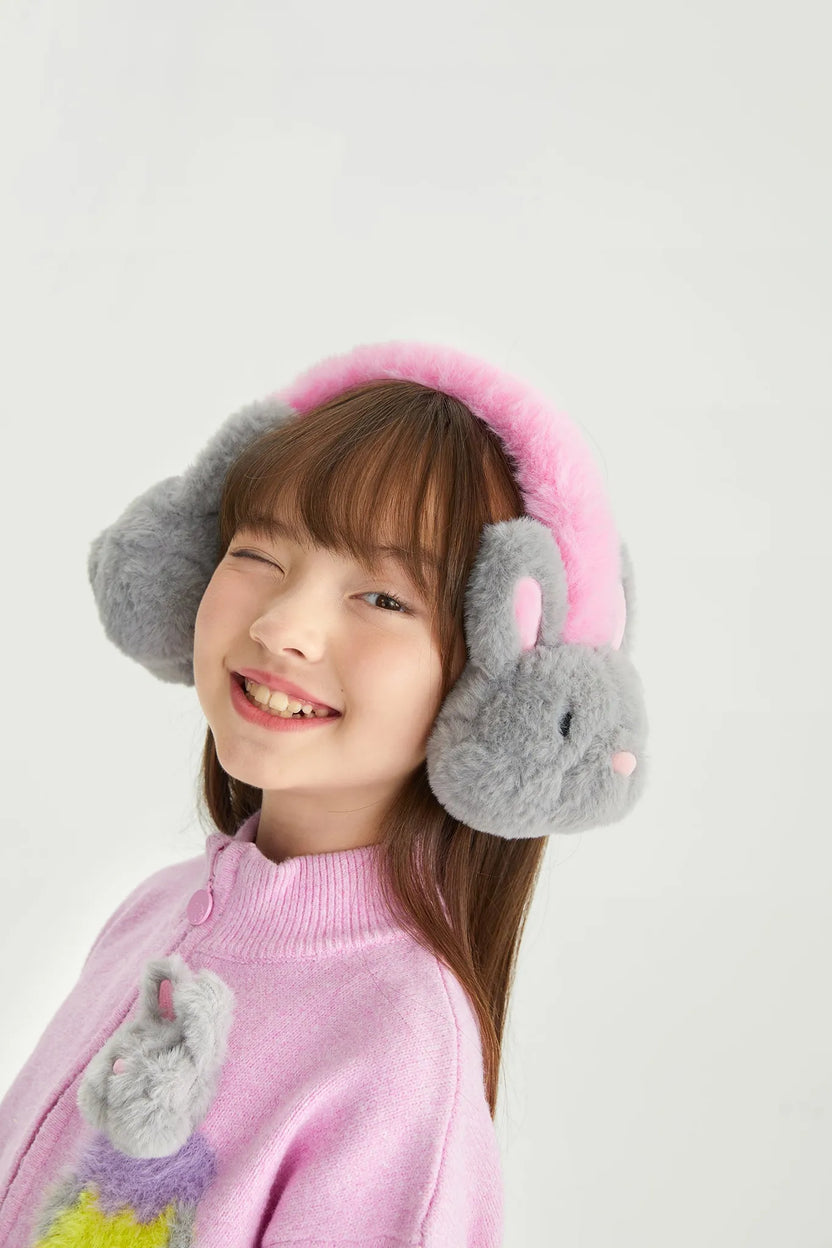 Bunny & Snowman Cozy Earmuffs by Poco Blush, image 4