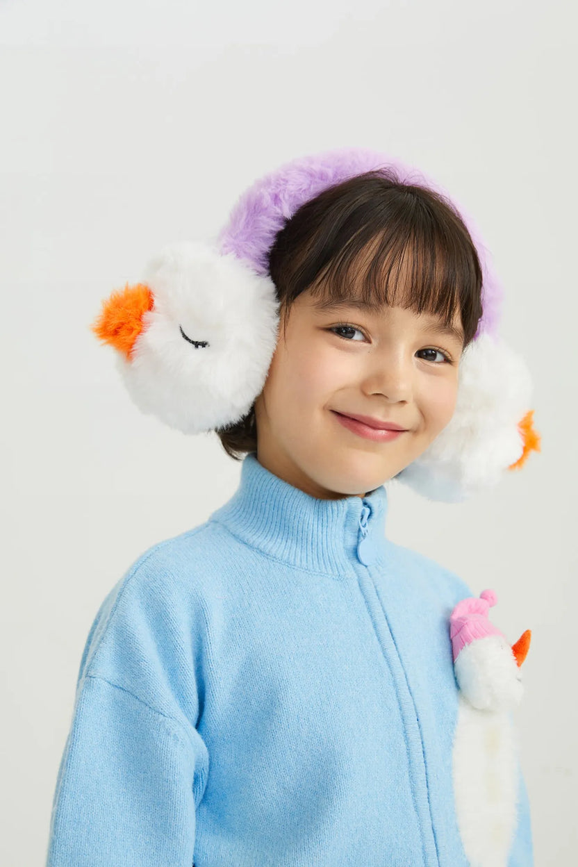 Bunny & Snowman Cozy Earmuffs by Poco Blush, image 6