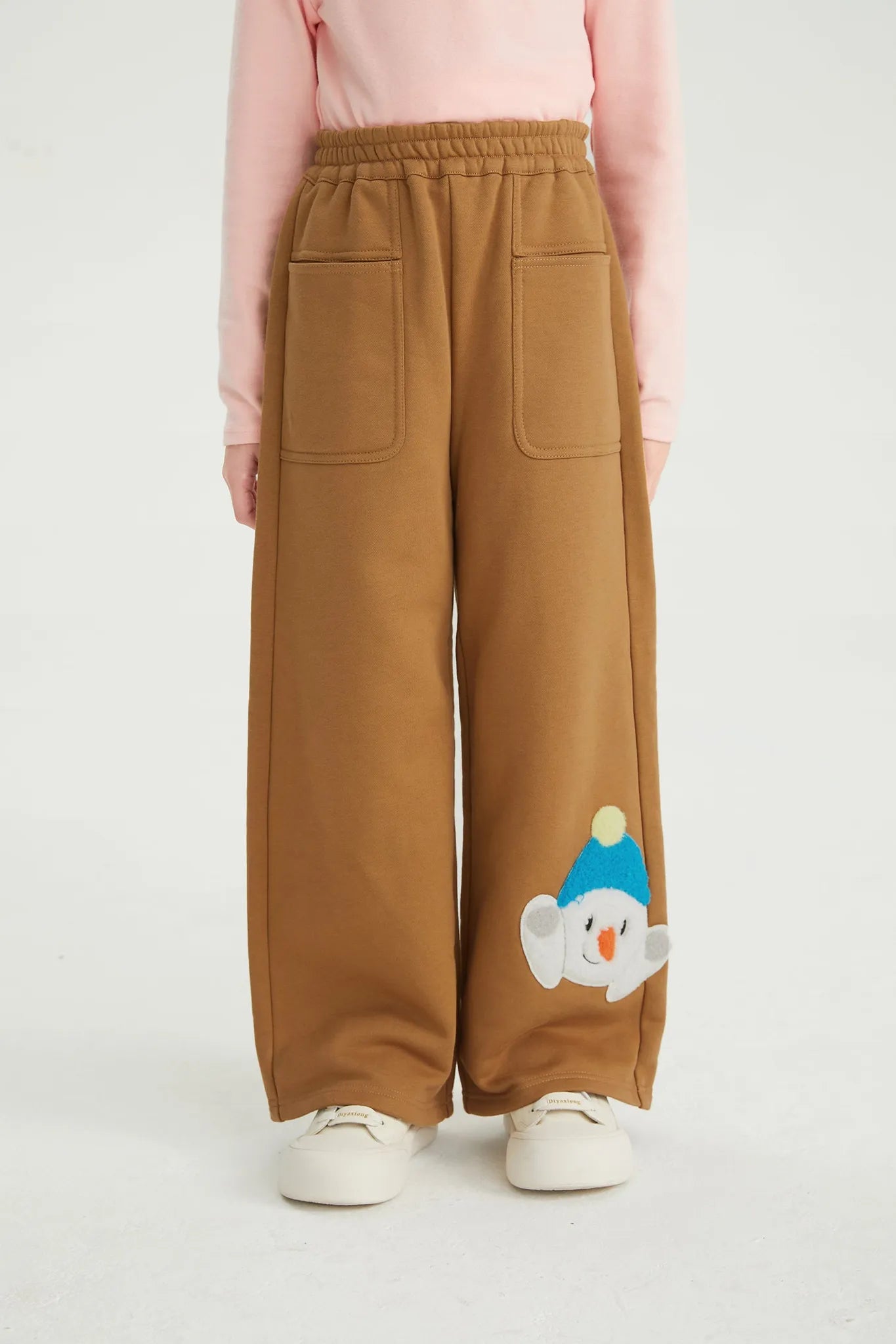 Poco Blush Bunny & Snowman Fleece Joggers