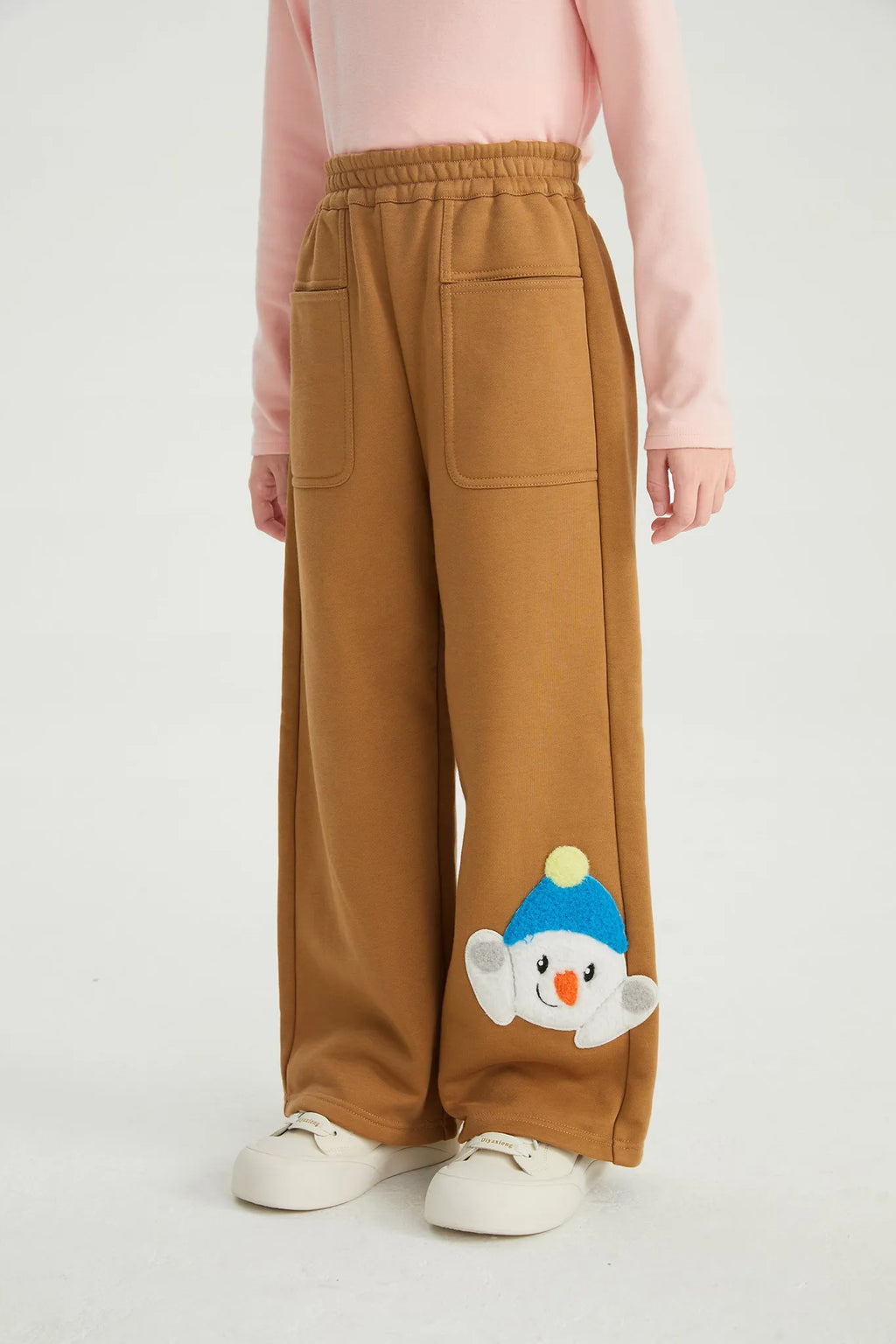 Poco Blush Bunny & Snowman Fleece Joggers