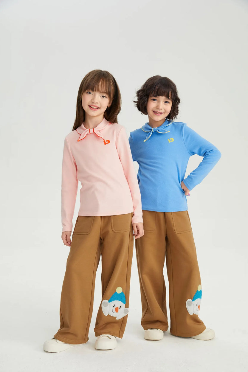Bunny & Snowman Fleece Joggers by Poco Blush, image 12