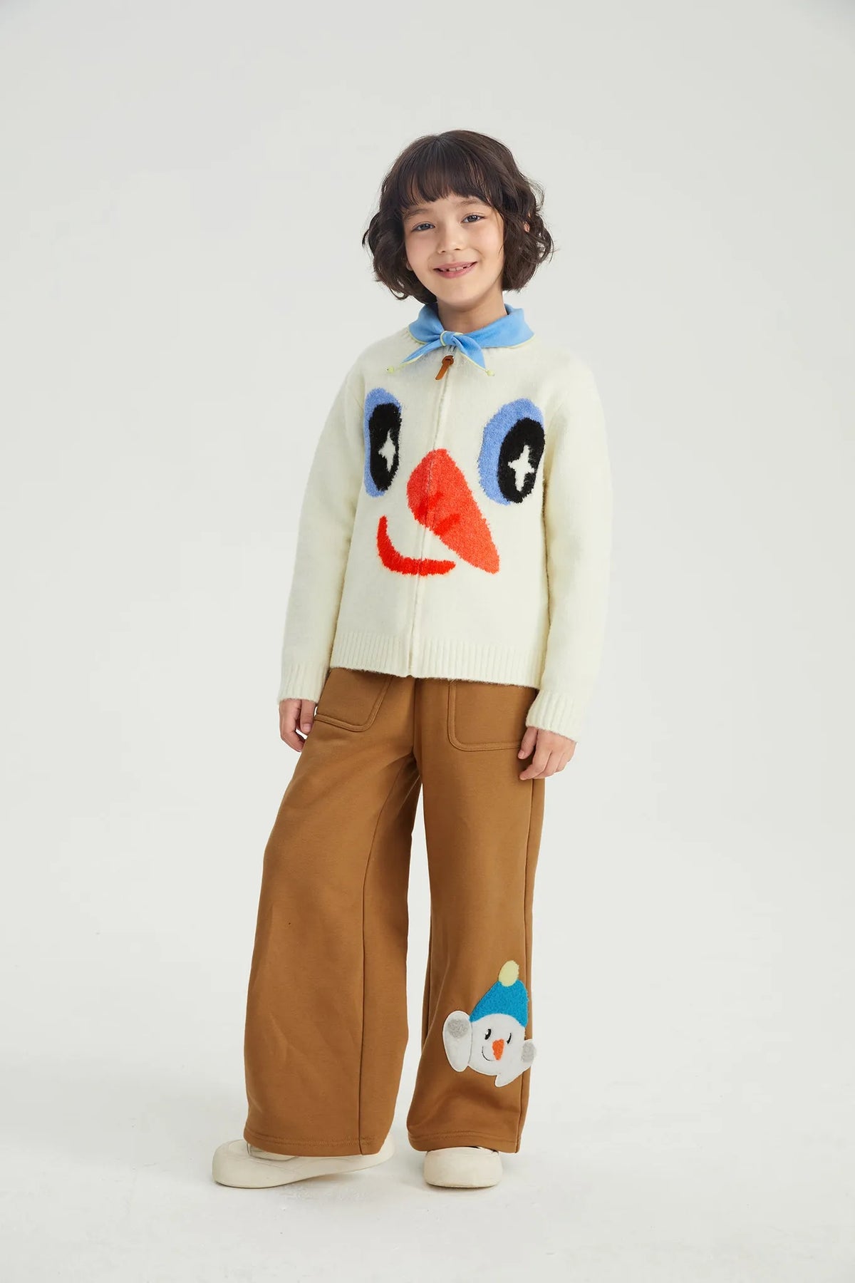 Poco Blush Bunny & Snowman Fleece Joggers