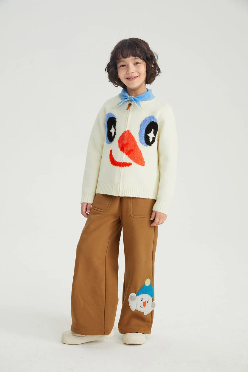 Bunny & Snowman Fleece Joggers by Poco Blush, image 9